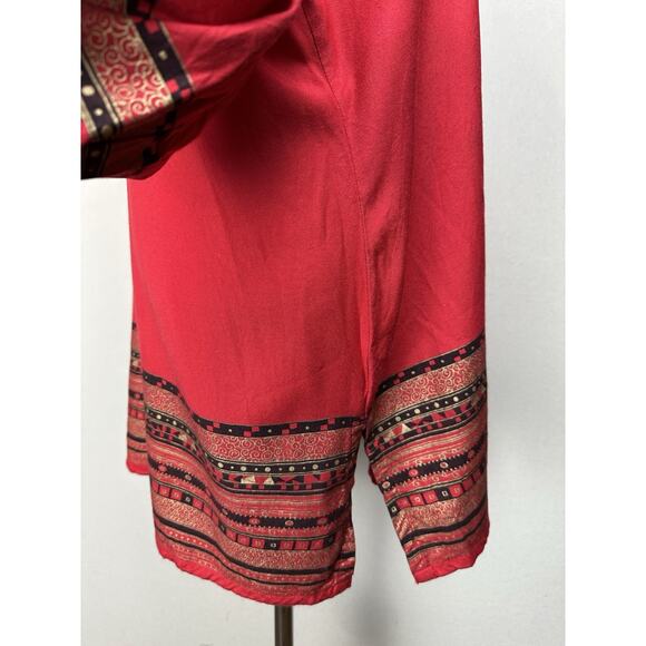 Ashro Women's Aztek African Indian Boho Size XL Tunic Top Colorful India - Picture 7 of 14